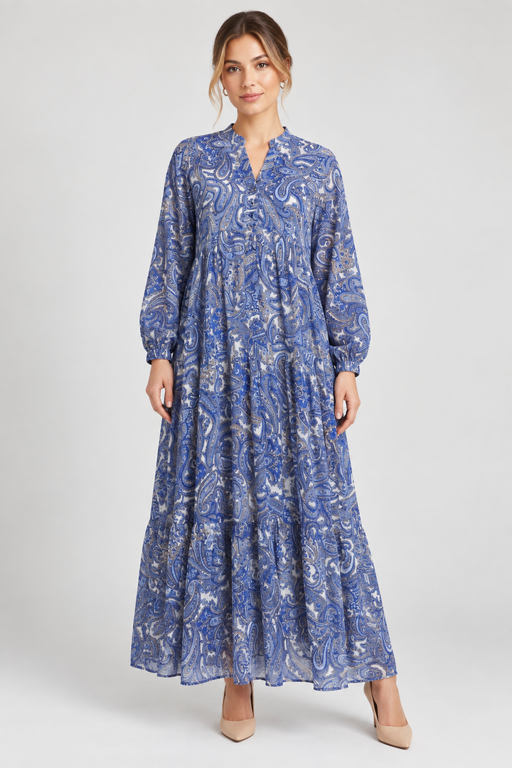 Indra | Paisley Tiered Dress
