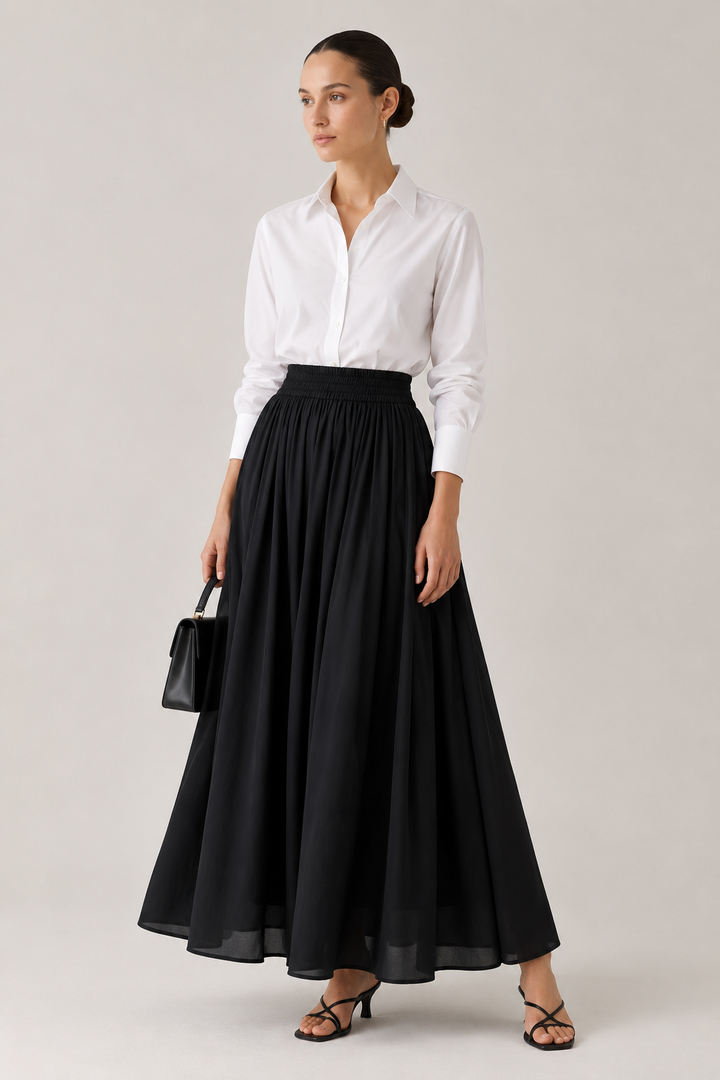 Vale | Gathered Maxi Skirt