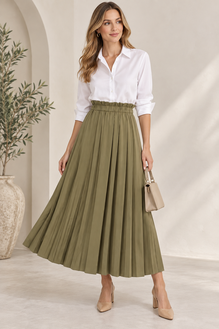 Reed | Accordion Pleated Maxi Skirt