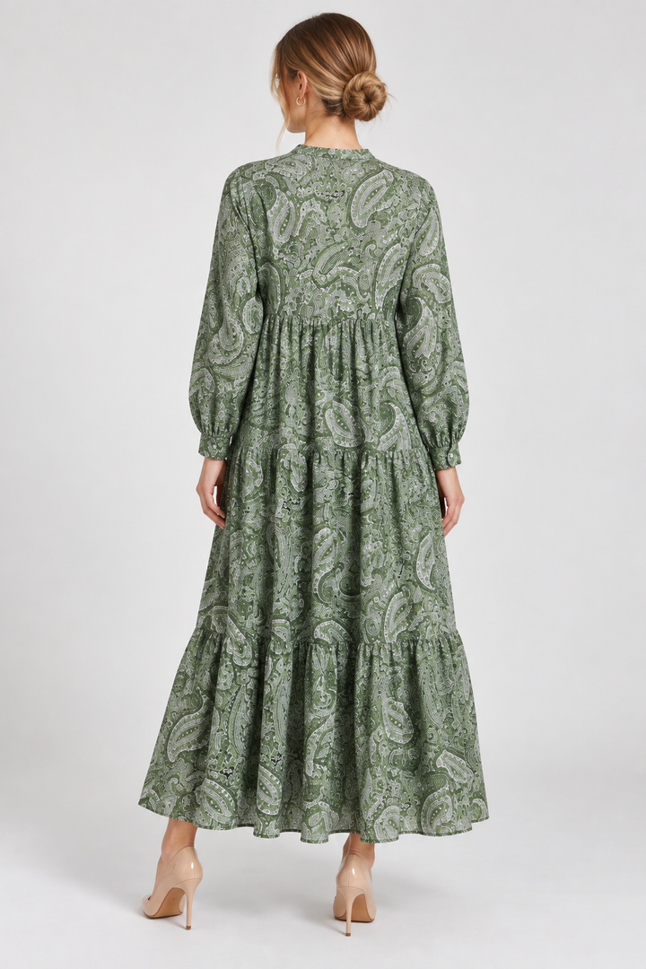 Indra | Paisley Tiered Dress