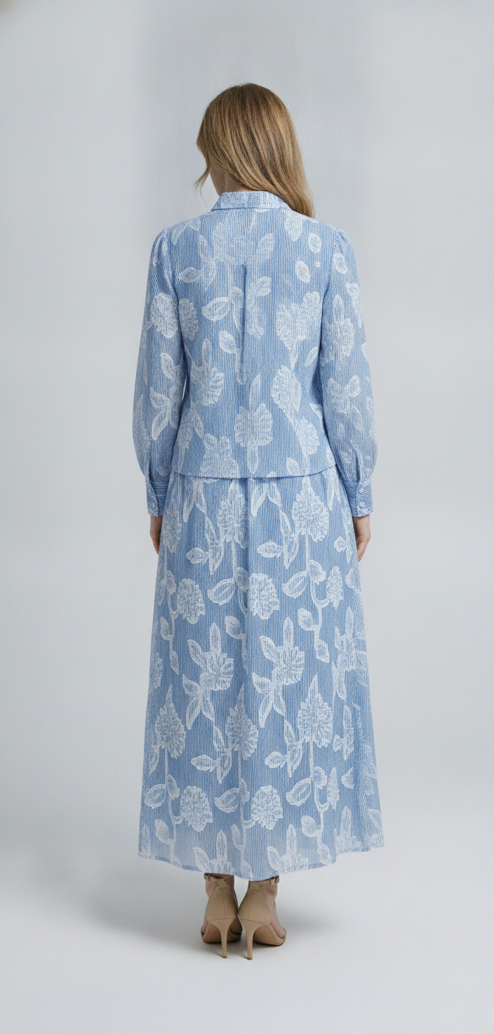 Ivy | Floral Embroidered Two-Piece Set [CLEARANCE -50%] — Saks (back)