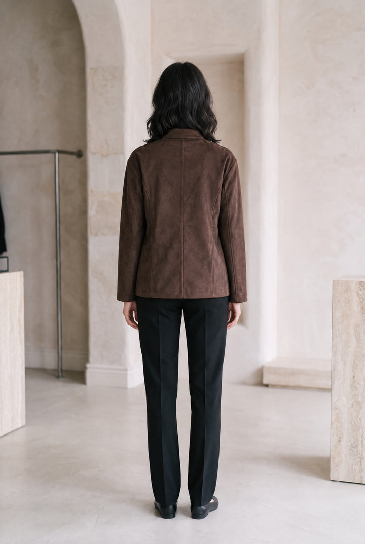 Brianne | Button-Front Mandarin-Collar Jacket