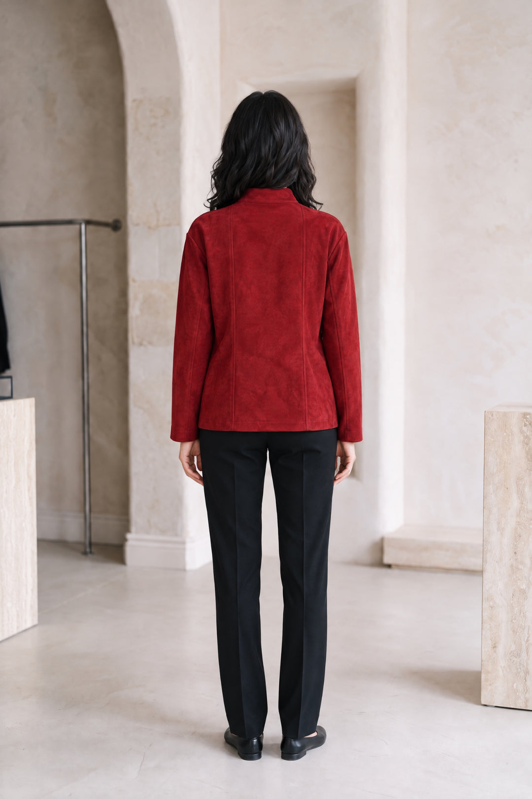 Brianne | Button-Front Mandarin-Collar Jacket