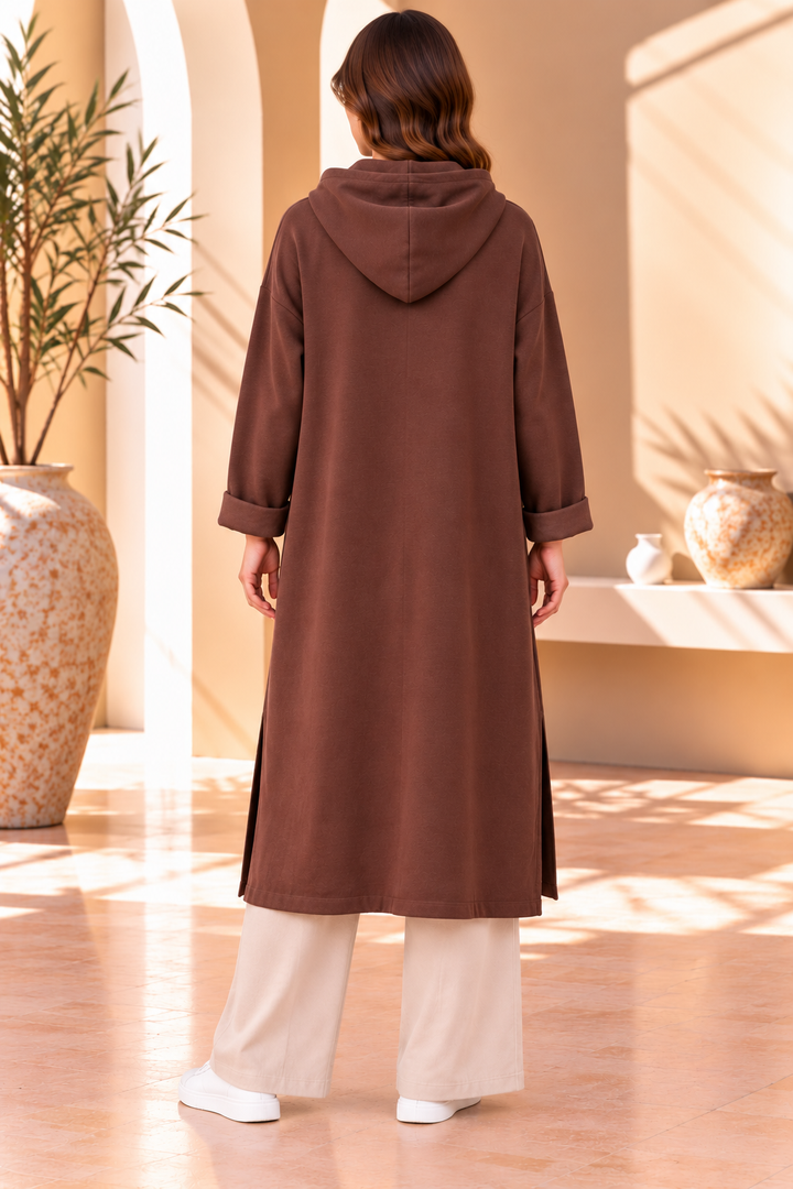 Nerissa | Hooded Zip-Front Longline Jacket