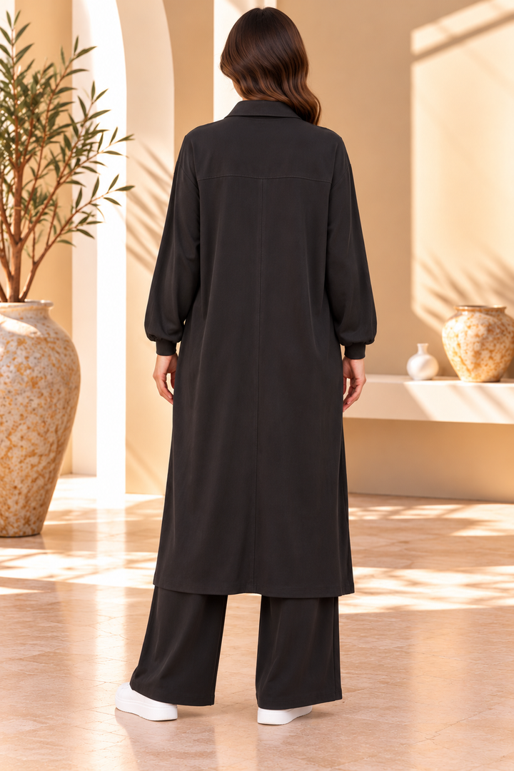 Starla | Sequin-Starfish Zip-Front Tunic Coat