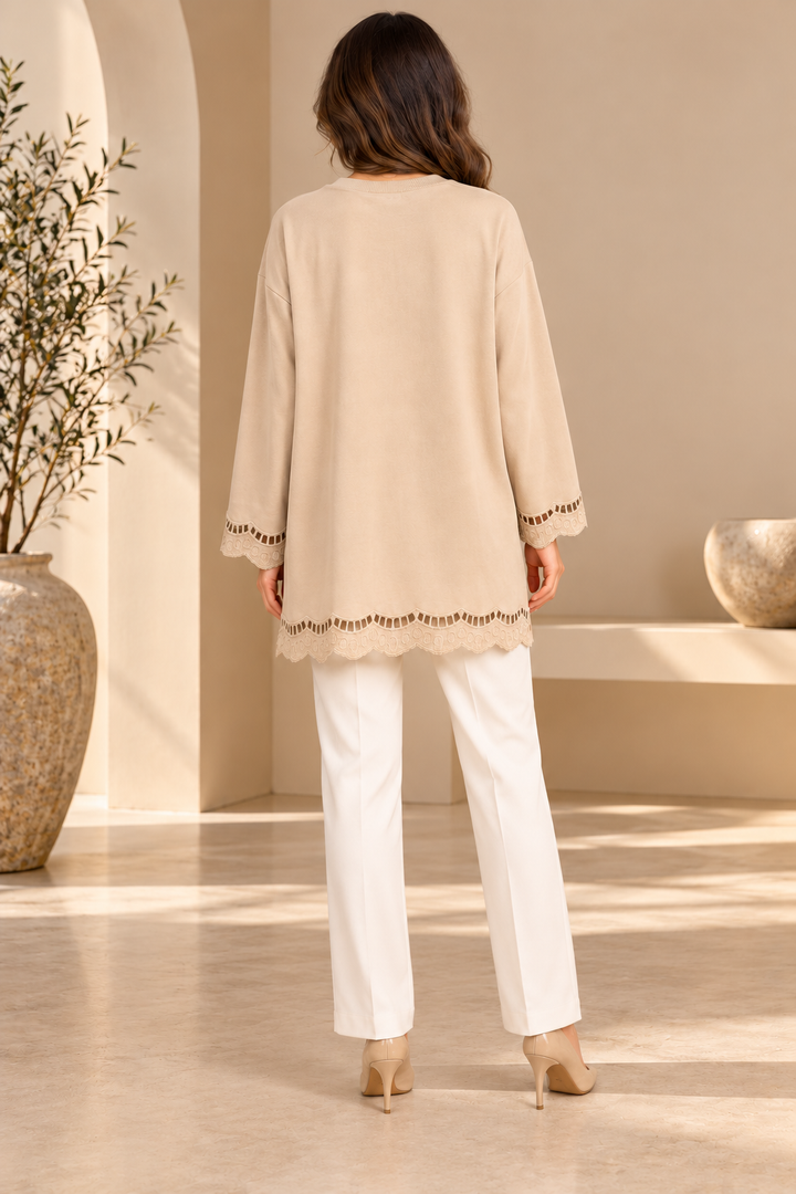 Linnea | Scalloped Lace-Hem Tunic