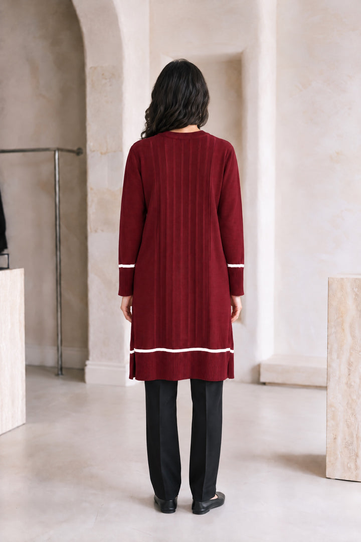 Fernanda | Ribbed Wave-Hem Tunic