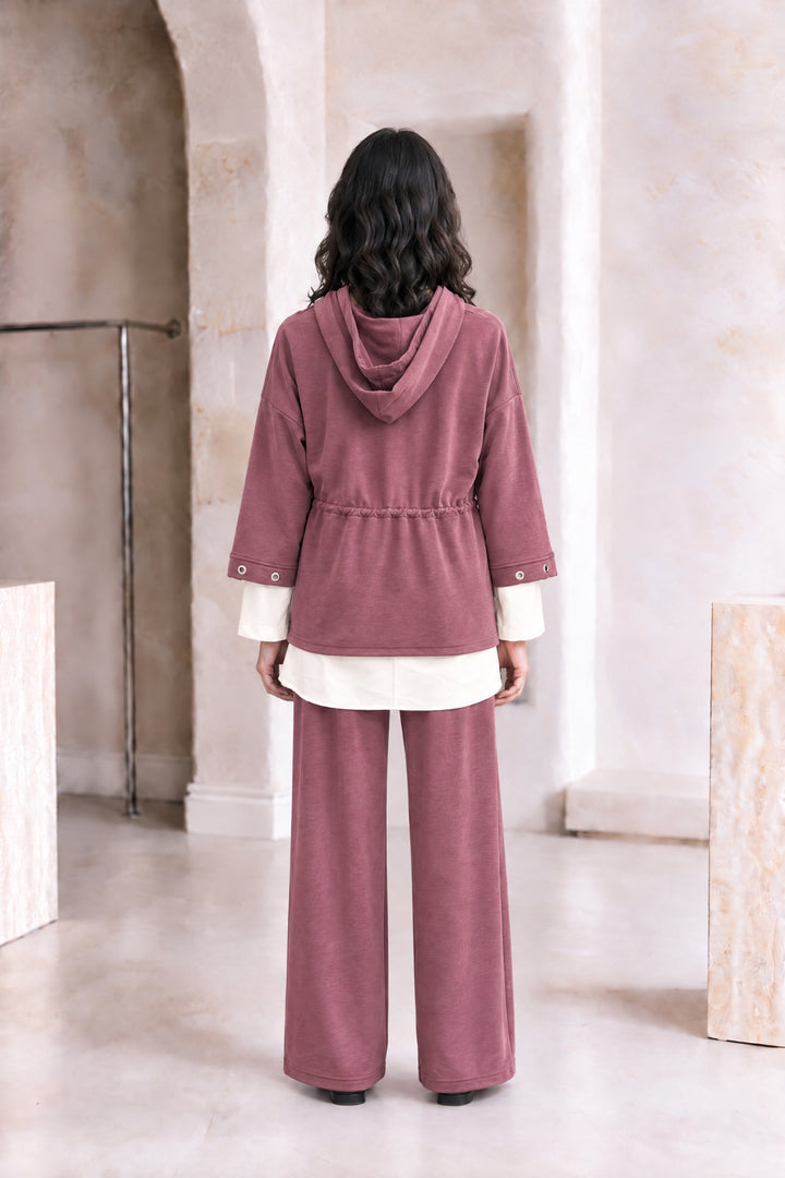 Marcelle | Colorblock Hooded Zip-Up Pant Set