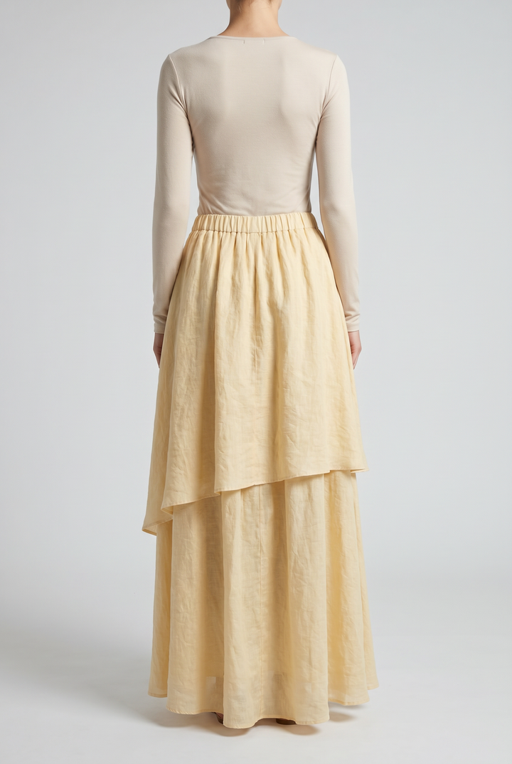 Petunia | Floral-Sash Wrap Maxi Skirt