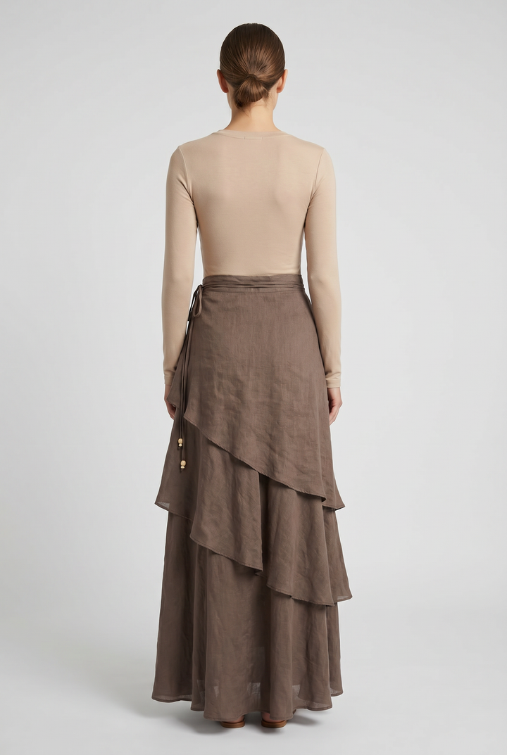 Thora | Tiered Ruffle Wrap Skirt