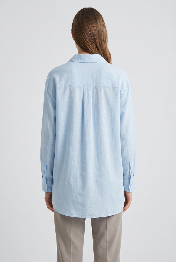 Seraphina | Solid Oversized Button-Down Shirt