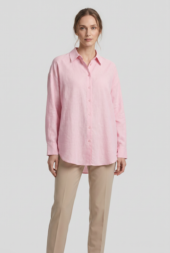 Seraphina | Solid Oversized Button-Down Shirt