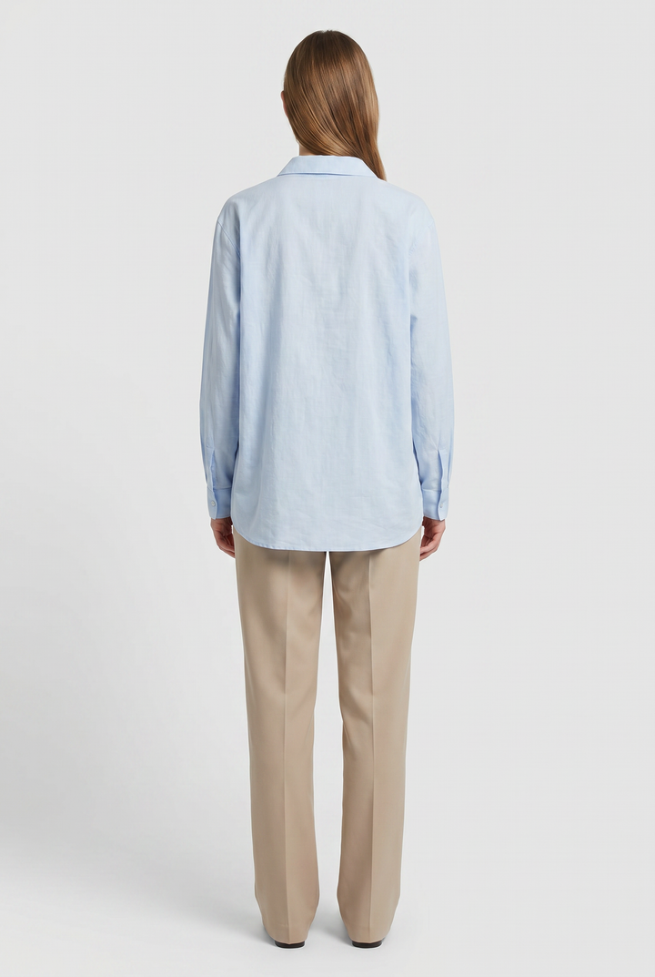 Celestine | Solid Toggle-Button Asymmetric Tunic Shirt