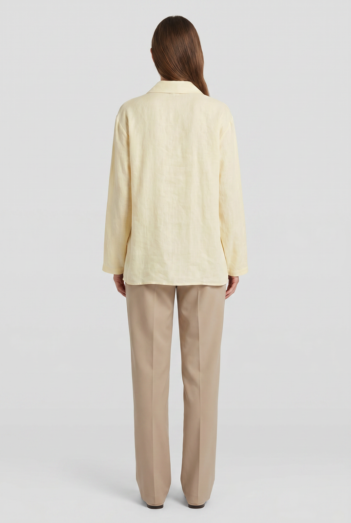 Celestine | Solid Toggle-Button Asymmetric Tunic Shirt