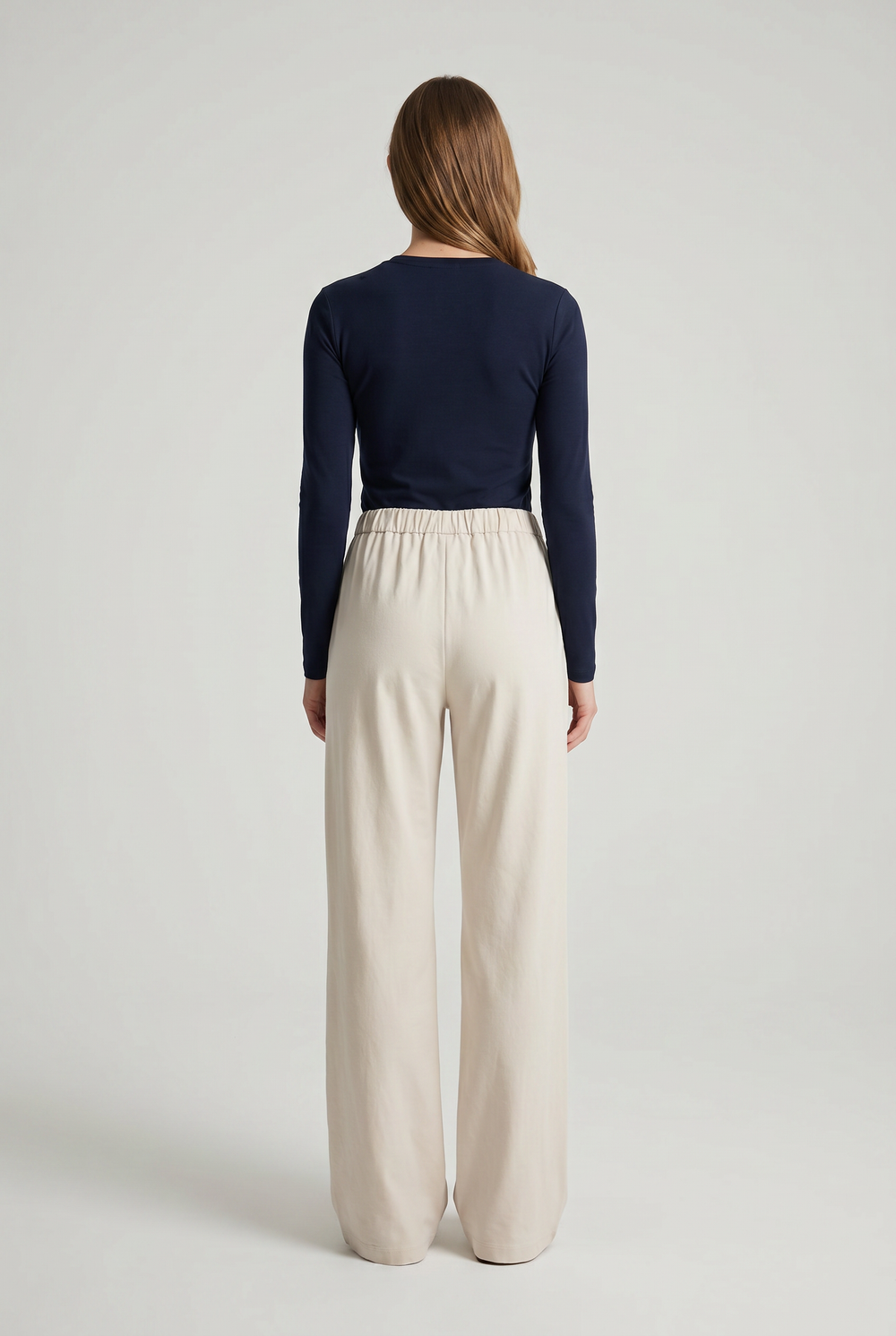 Marble | Wide-Leg Drawstring Palazzo Pants