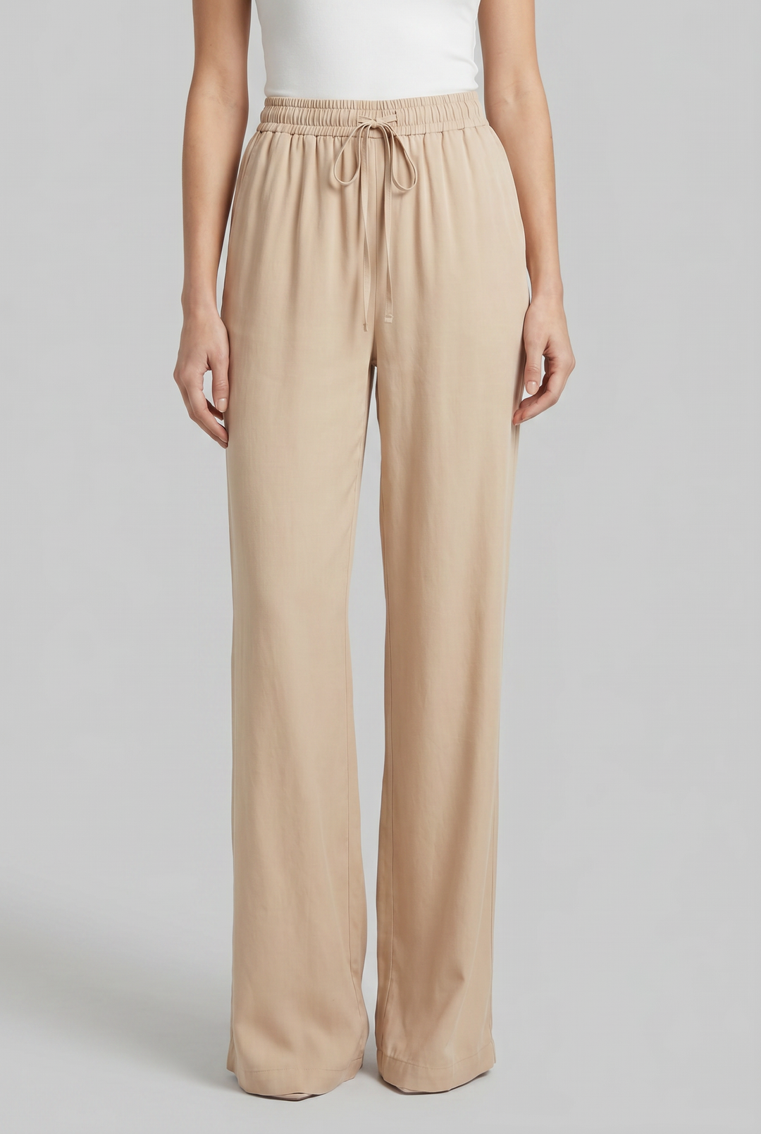 Pearla | Solid Wide-Leg Drawstring Pants