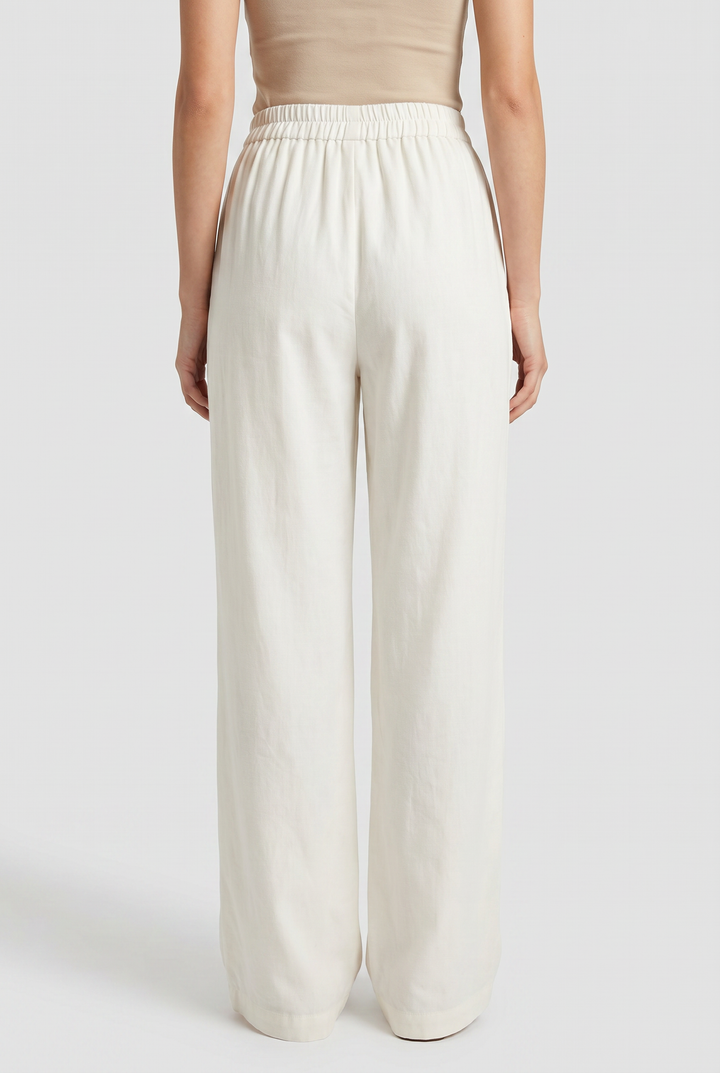 Pearla | Solid Wide-Leg Drawstring Pants