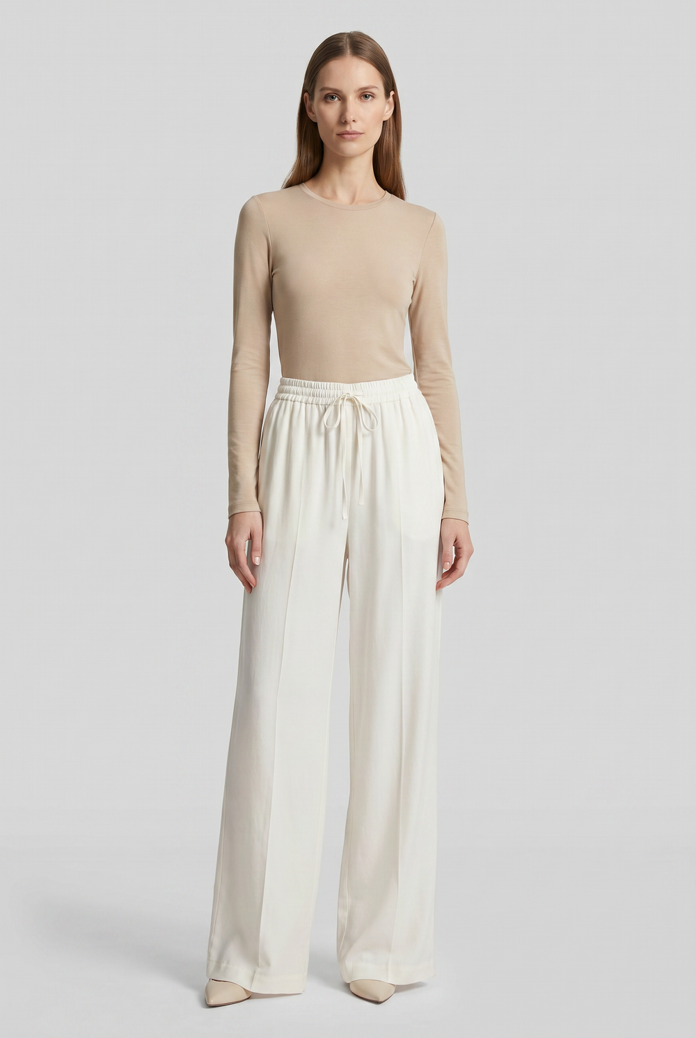 Pearla | Solid Wide-Leg Drawstring Pants
