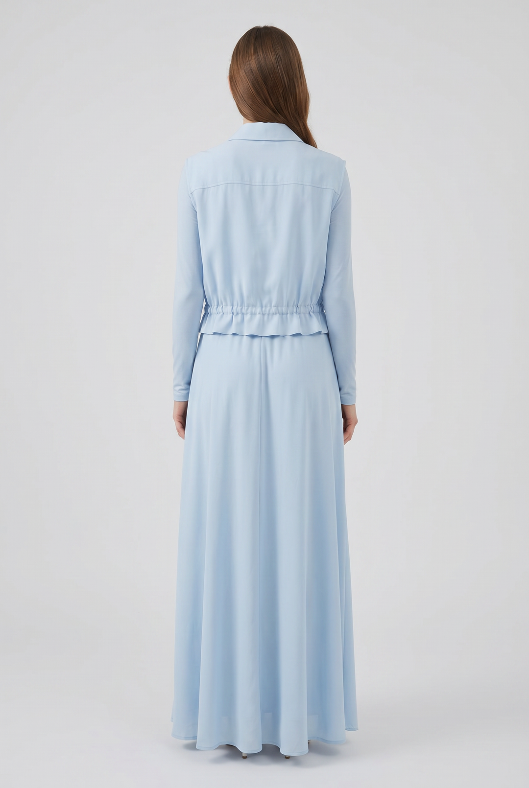Marielle | Solid Snap-Button Collared Skirt Set