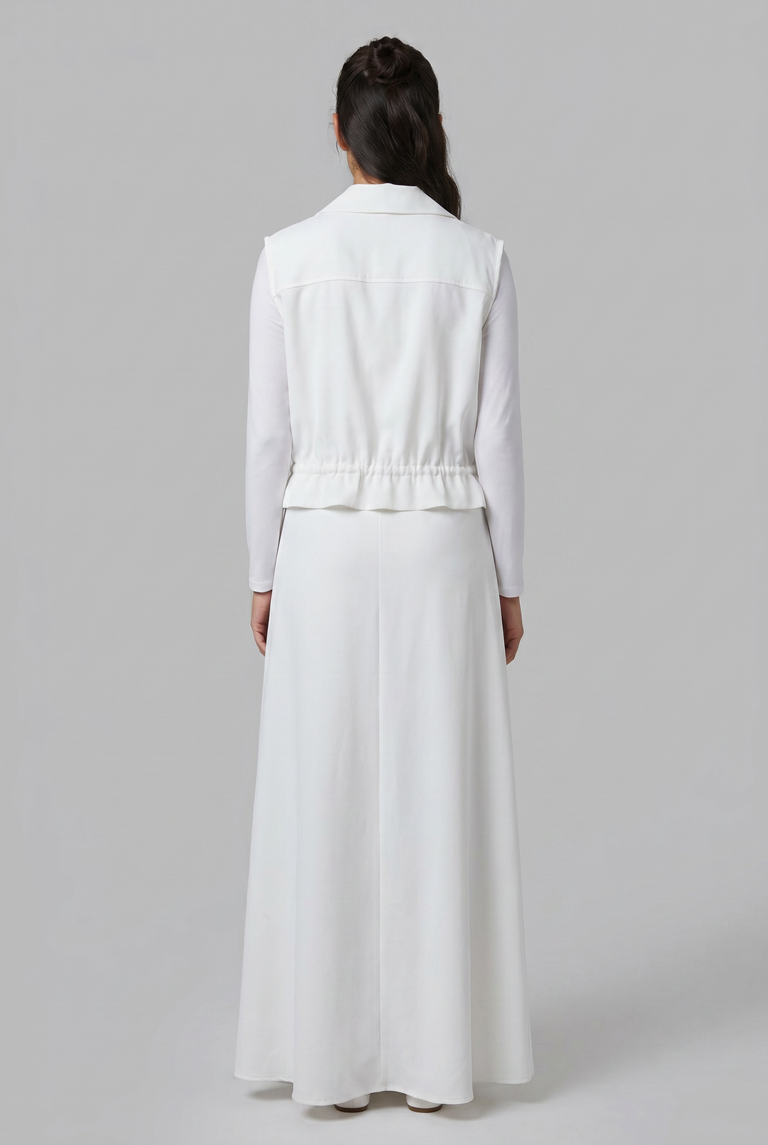 Marielle | Solid Snap-Button Collared Skirt Set