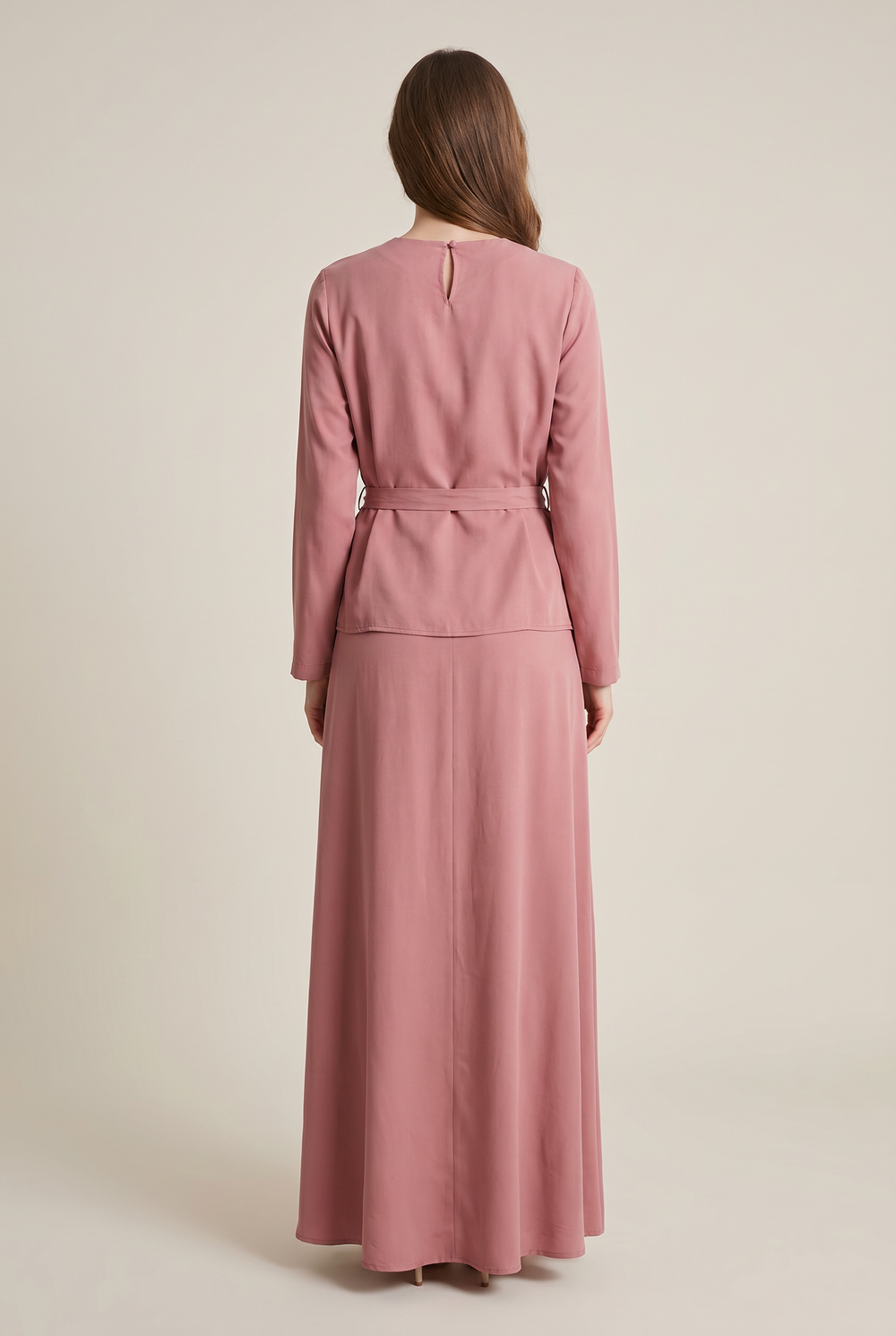 Adalina | Button-Front Belted Skirt Set