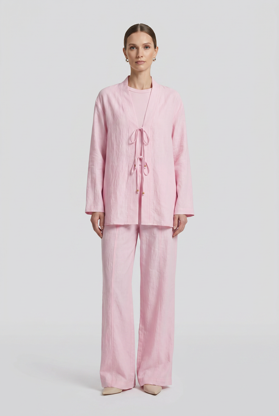 Rosetta | Tie-Front Wide-Leg Pant Set
