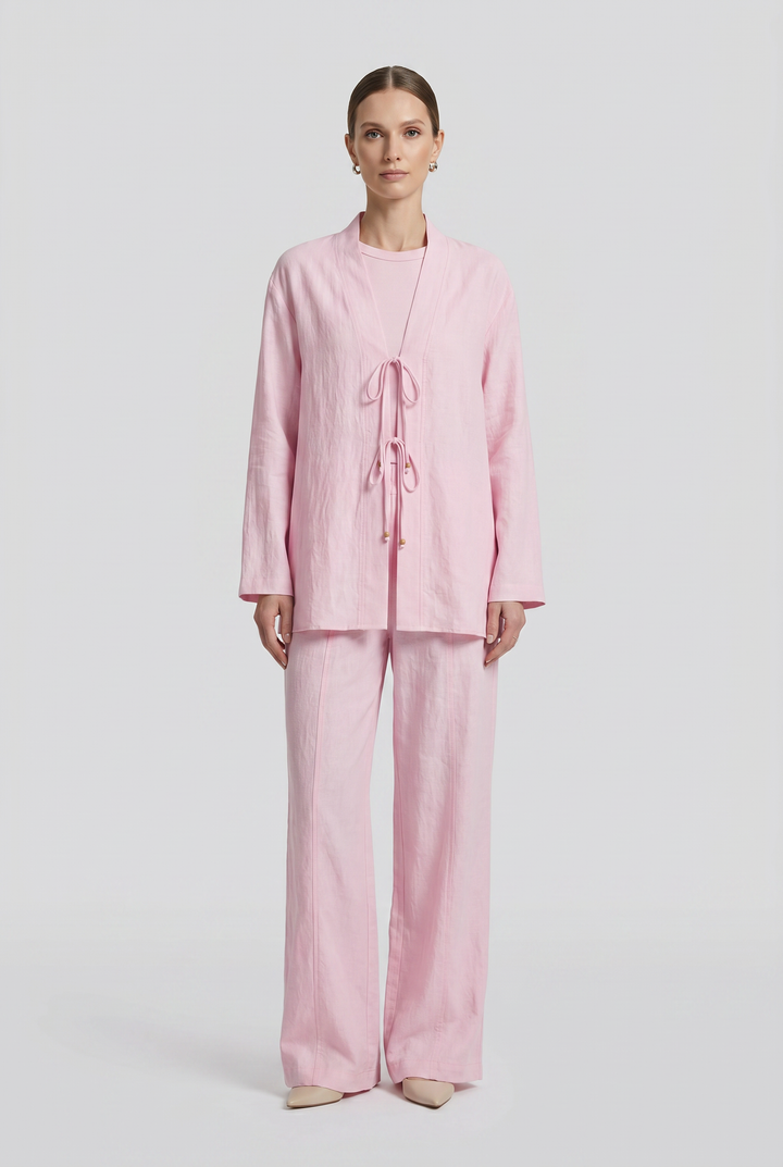Rosetta | Tie-Front Wide-Leg Pant Set