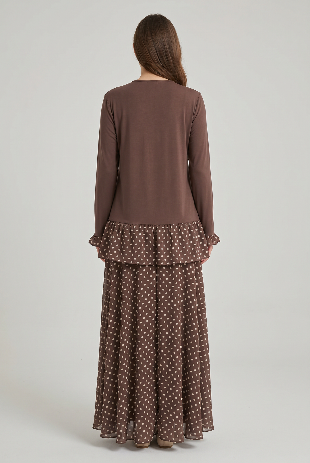 Hazelle | Polka-Dot Ruffled-Tier Skirt Set