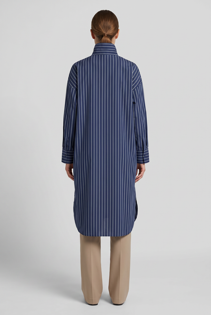 Violette | Striped Button-Front Tunic