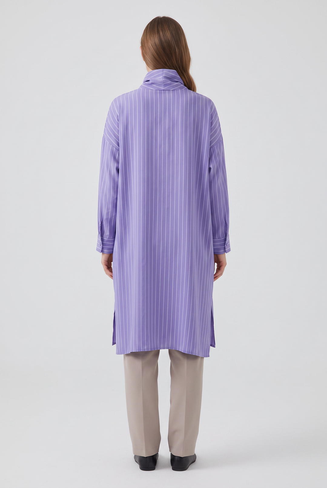 Violette | Striped Button-Front Tunic