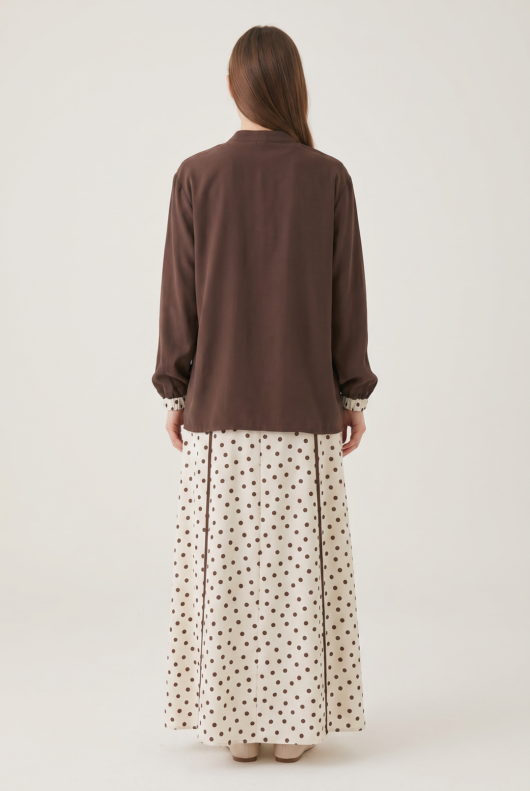 Wren | Polka-Dot Zip-Front Skirt Set