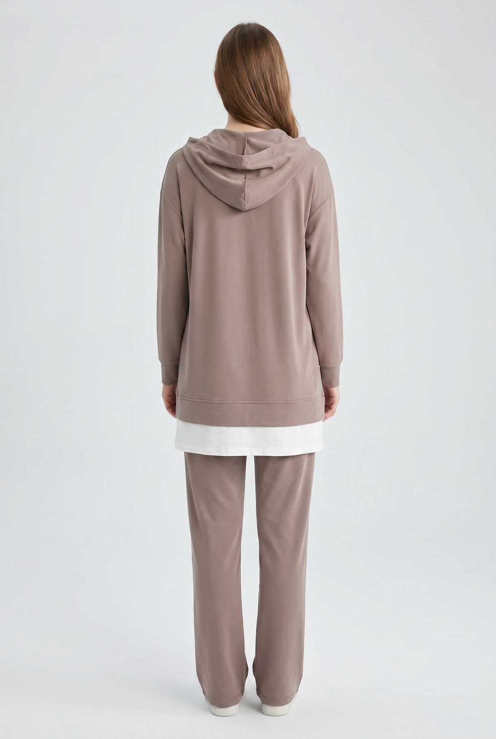 Wren | Layered Hooded Zip-Front Tunic Pant Set