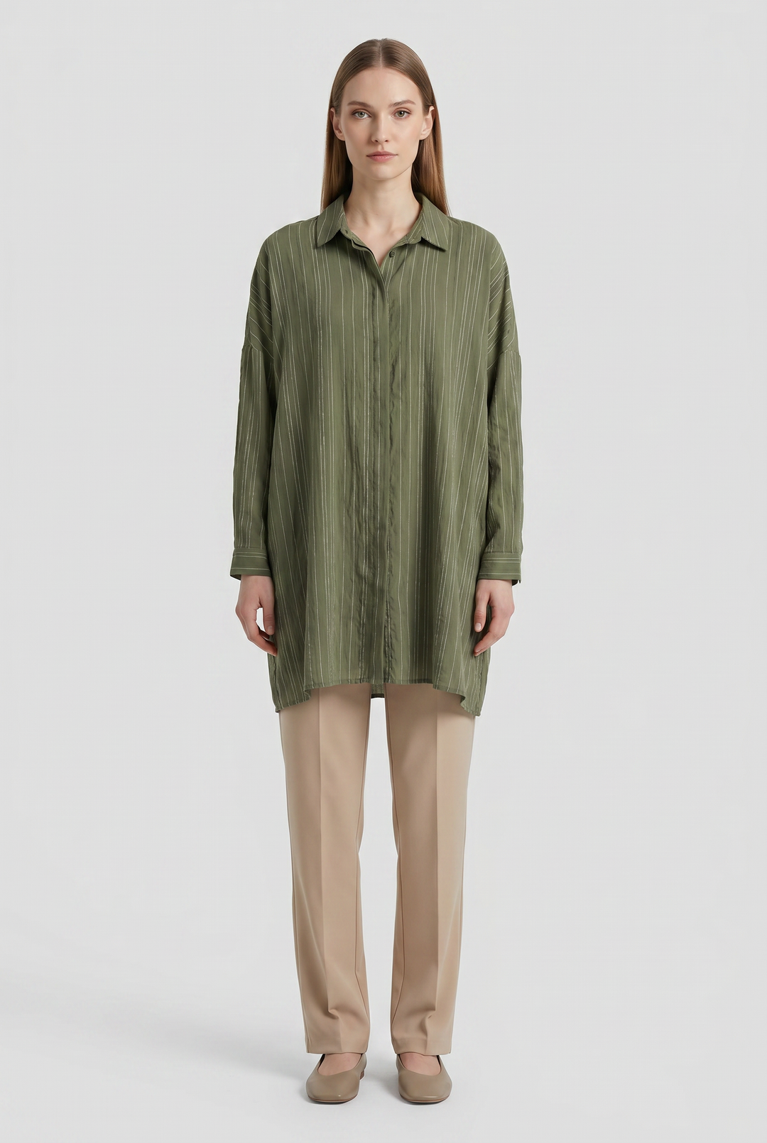 Basil | Striped Oversized Tunic