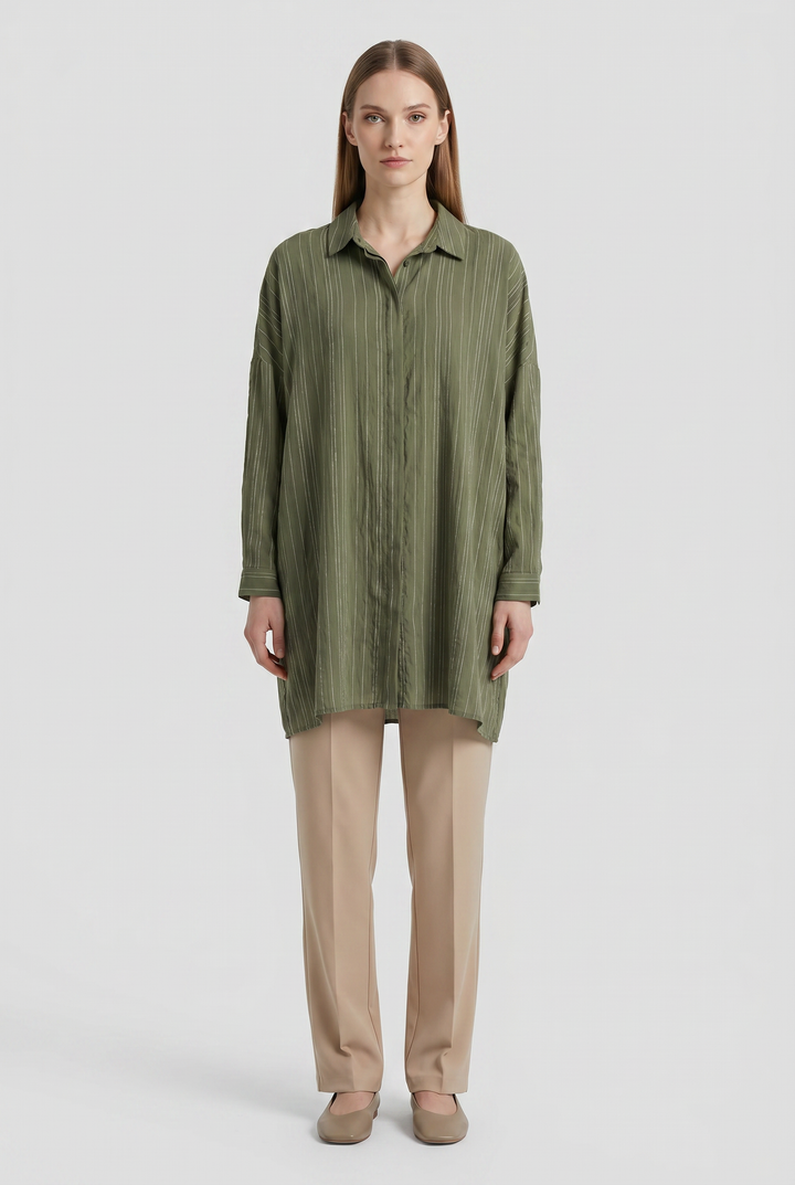 Basil | Striped Oversized Tunic