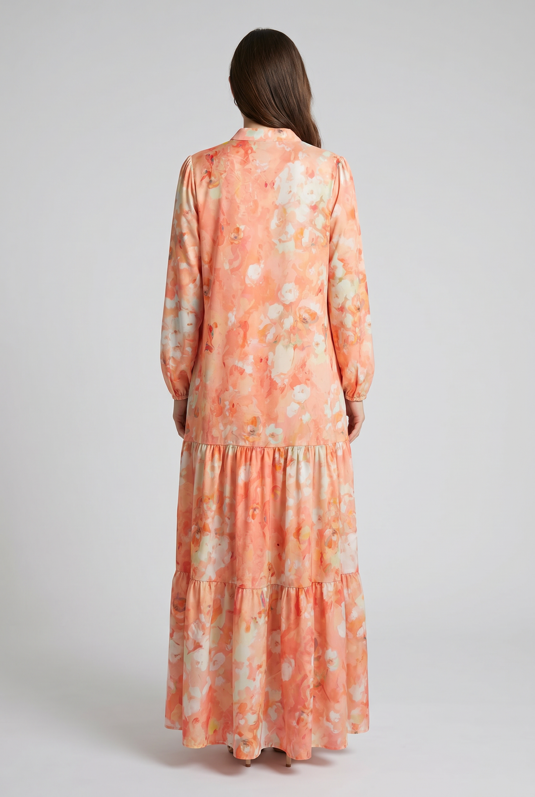 Ophelia | Floral Tiered Button-Front Maxi Dress