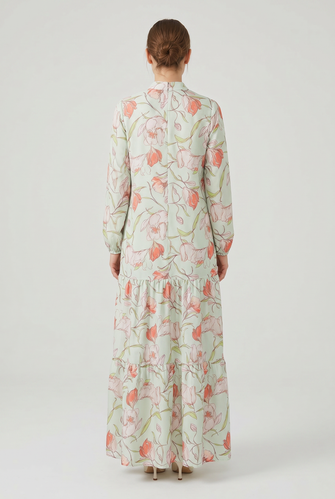 Ismene | Floral Tiered Button-Front Maxi Dress