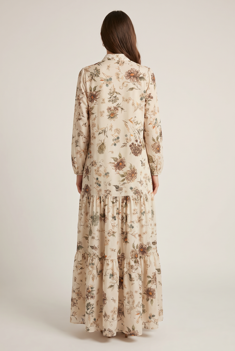 Thalassa | Floral Tiered Button-Front Maxi Dress
