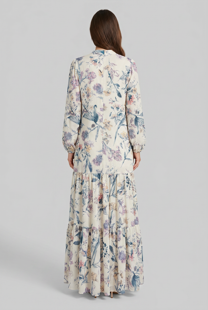 Meadowlark | Floral Tiered Button-Front Maxi Dress