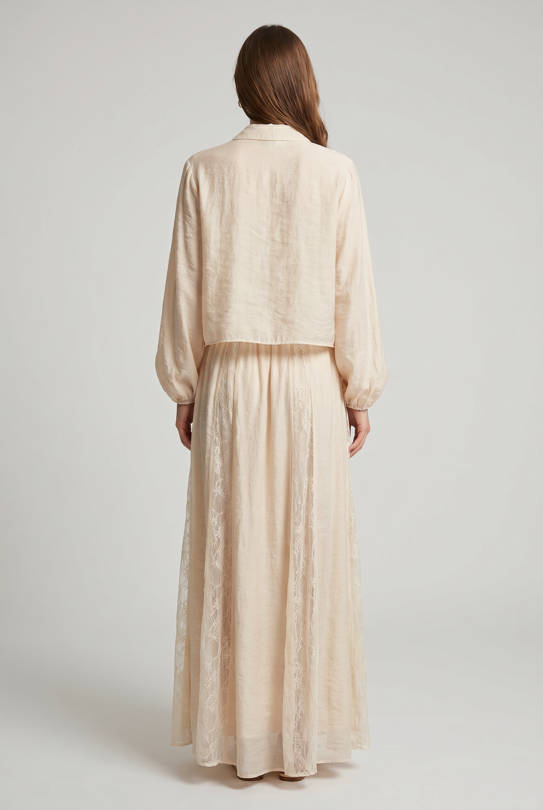 Odalys | Ruffled Lace-Trim Skirt Set