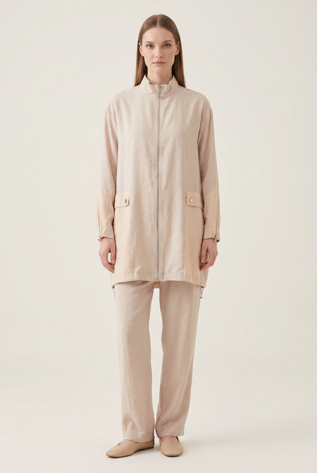 Fenwick | Zip-Front Patch-Pocket Tunic Set