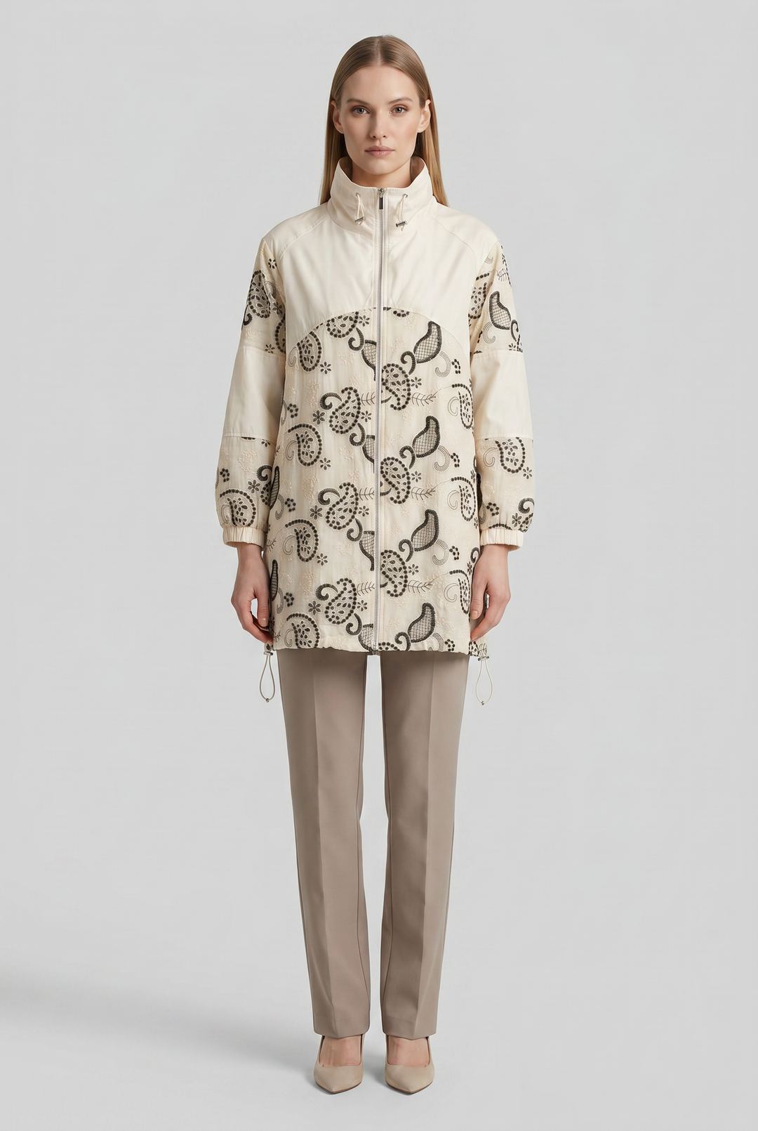 Zarafina | Paisley Zip-Front Jacket