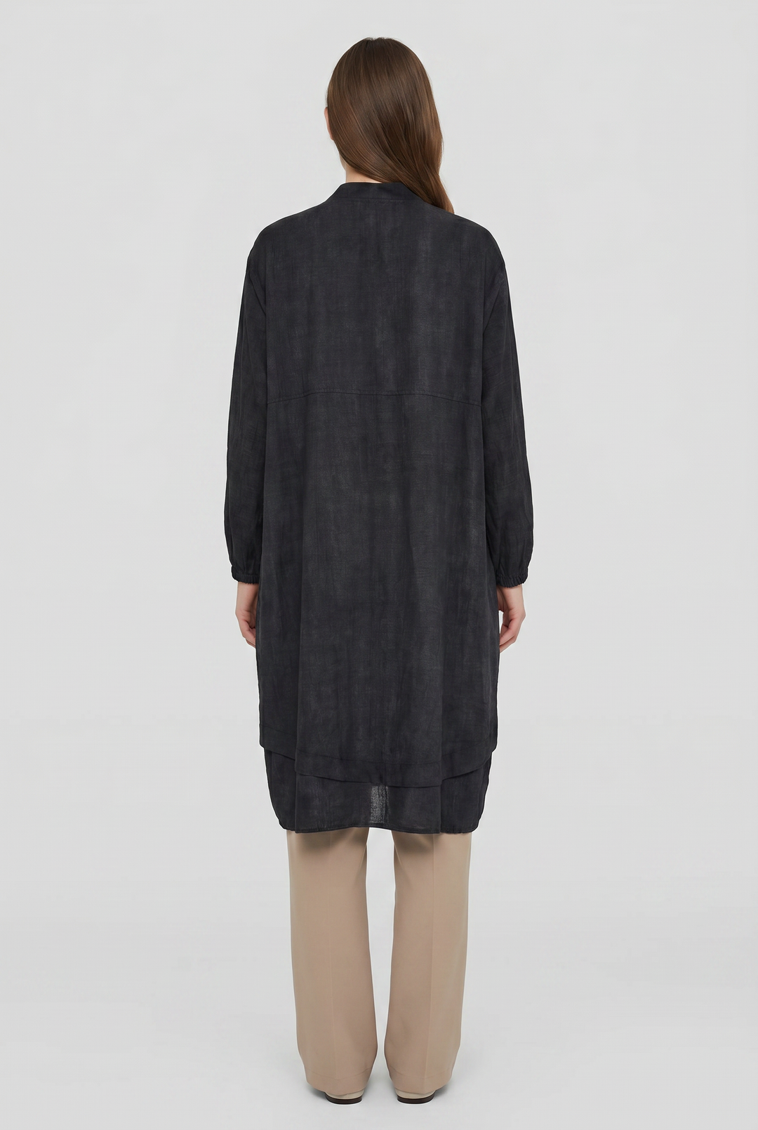 Corvina | Zip-Front Long-Sleeve Trench Coat
