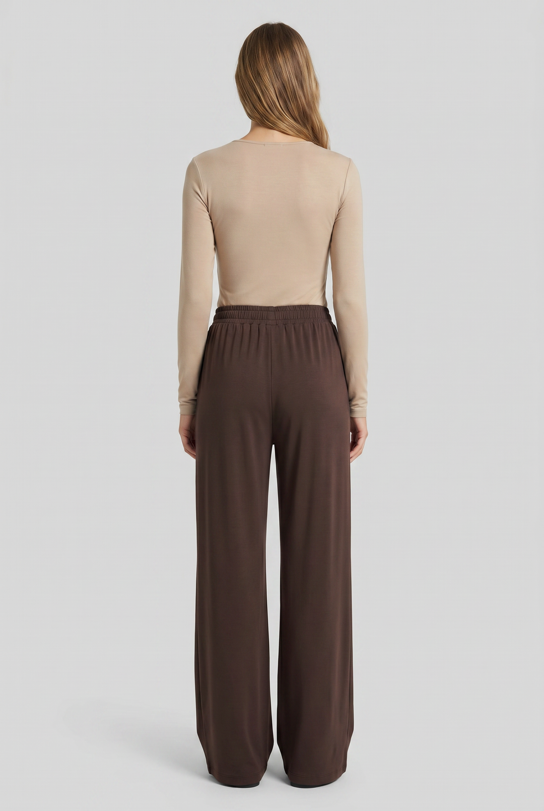 Marlowe | Solid Wide-Leg Elastic-Waist Pants