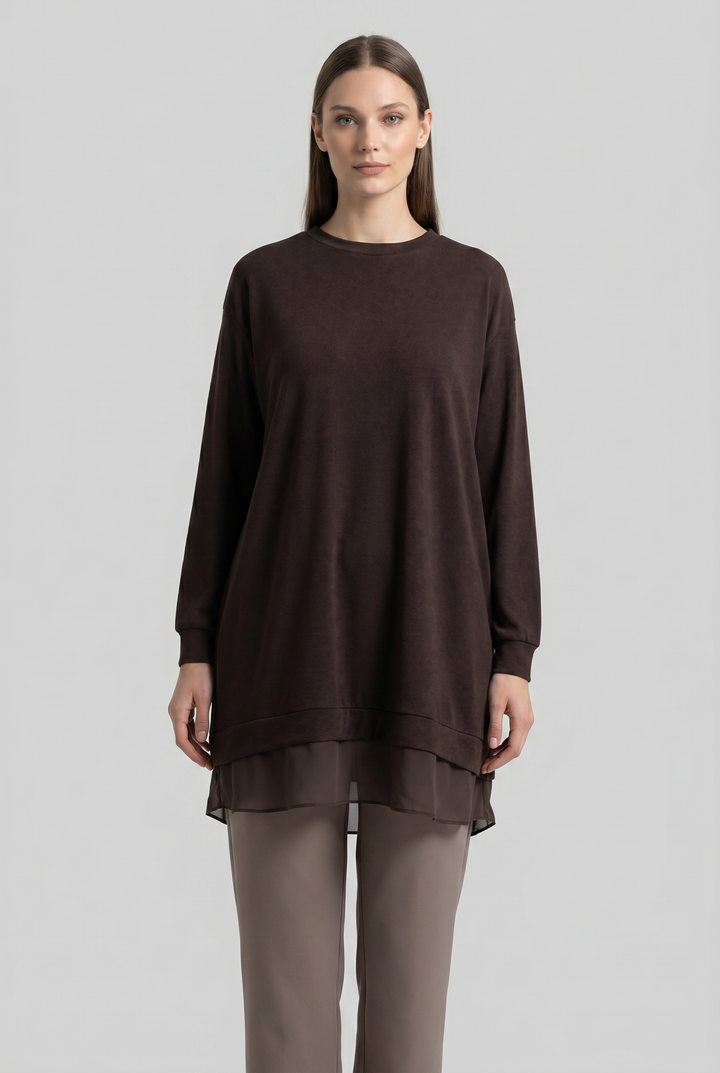Brenna | Layered Sheer-Hem Tunic