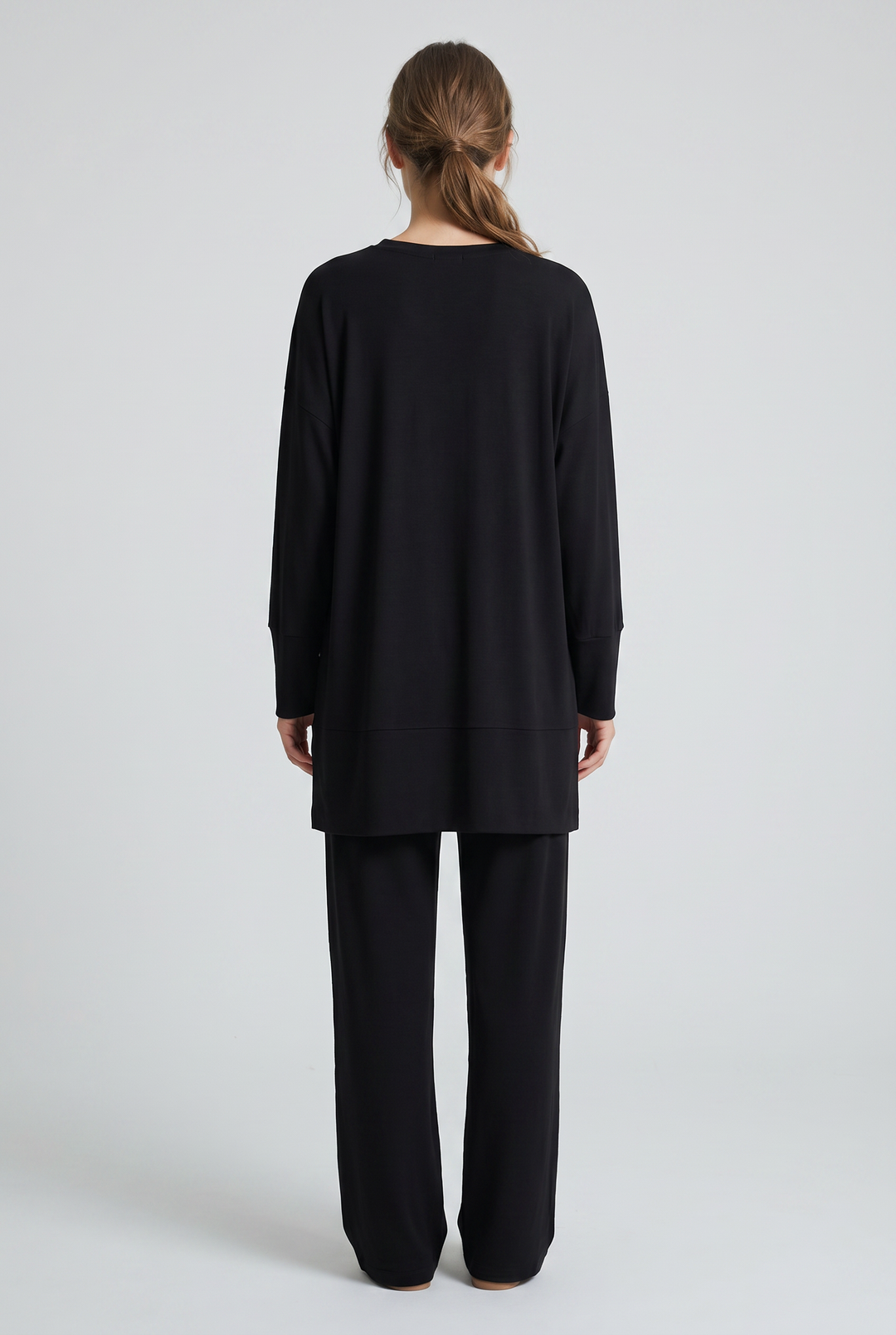 Ravenna | Beaded-Shoulder Oversized Tunic Skirt Set