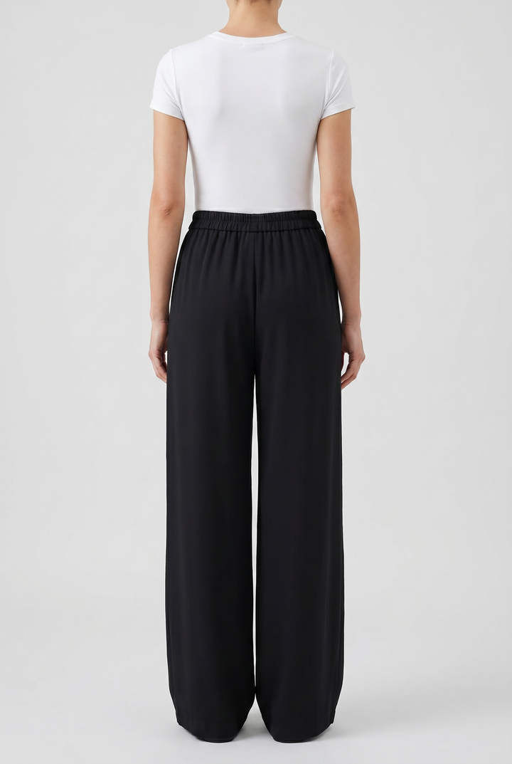 Marbella | Solid Wide-Leg Palazzo Pants