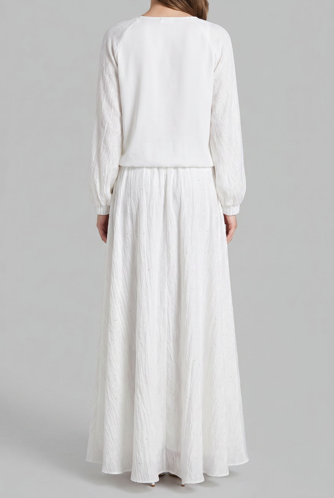 Skyla | Textured Zip-Front Blouson Skirt Set