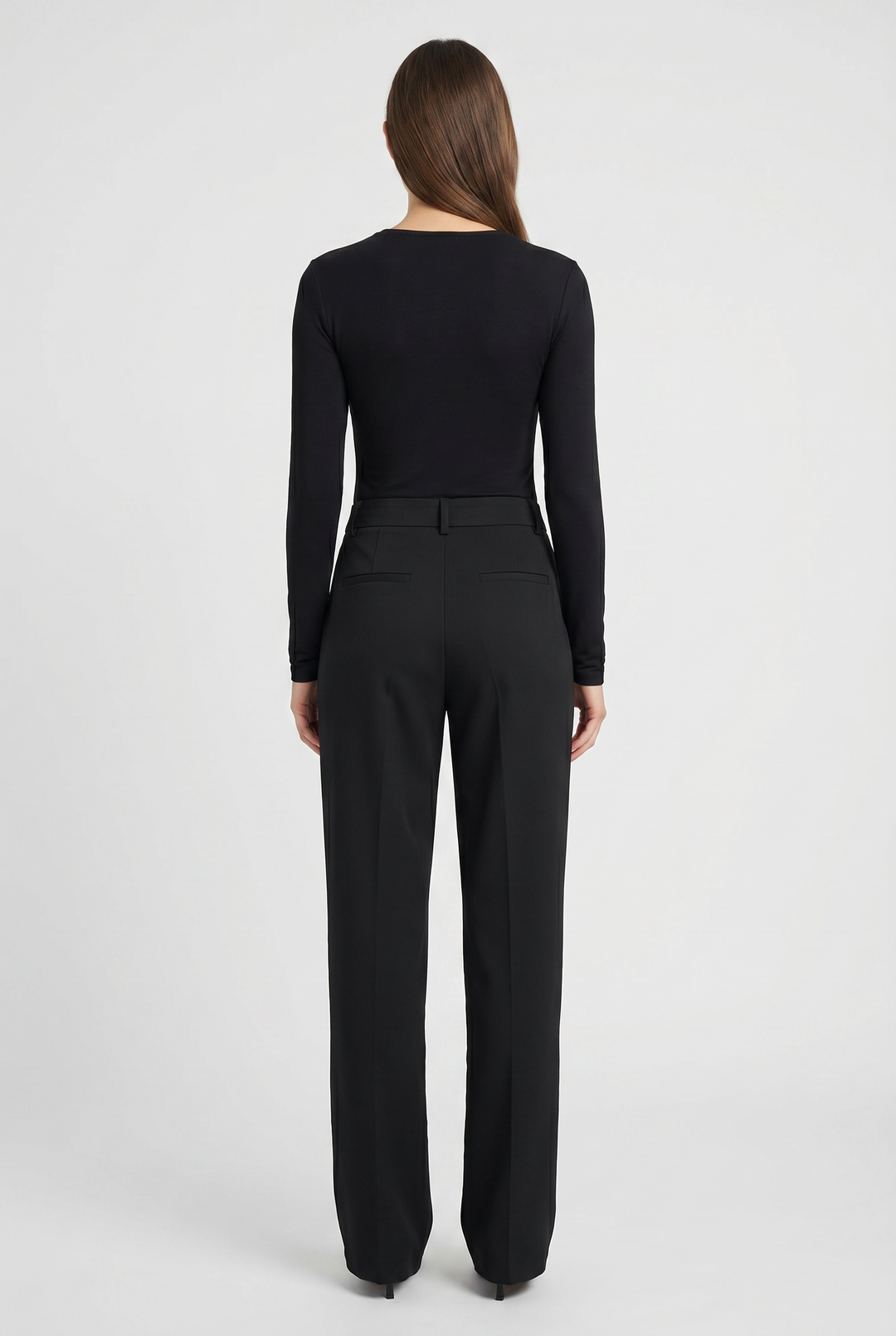 Umber | Pleated Wide-Leg Trousers