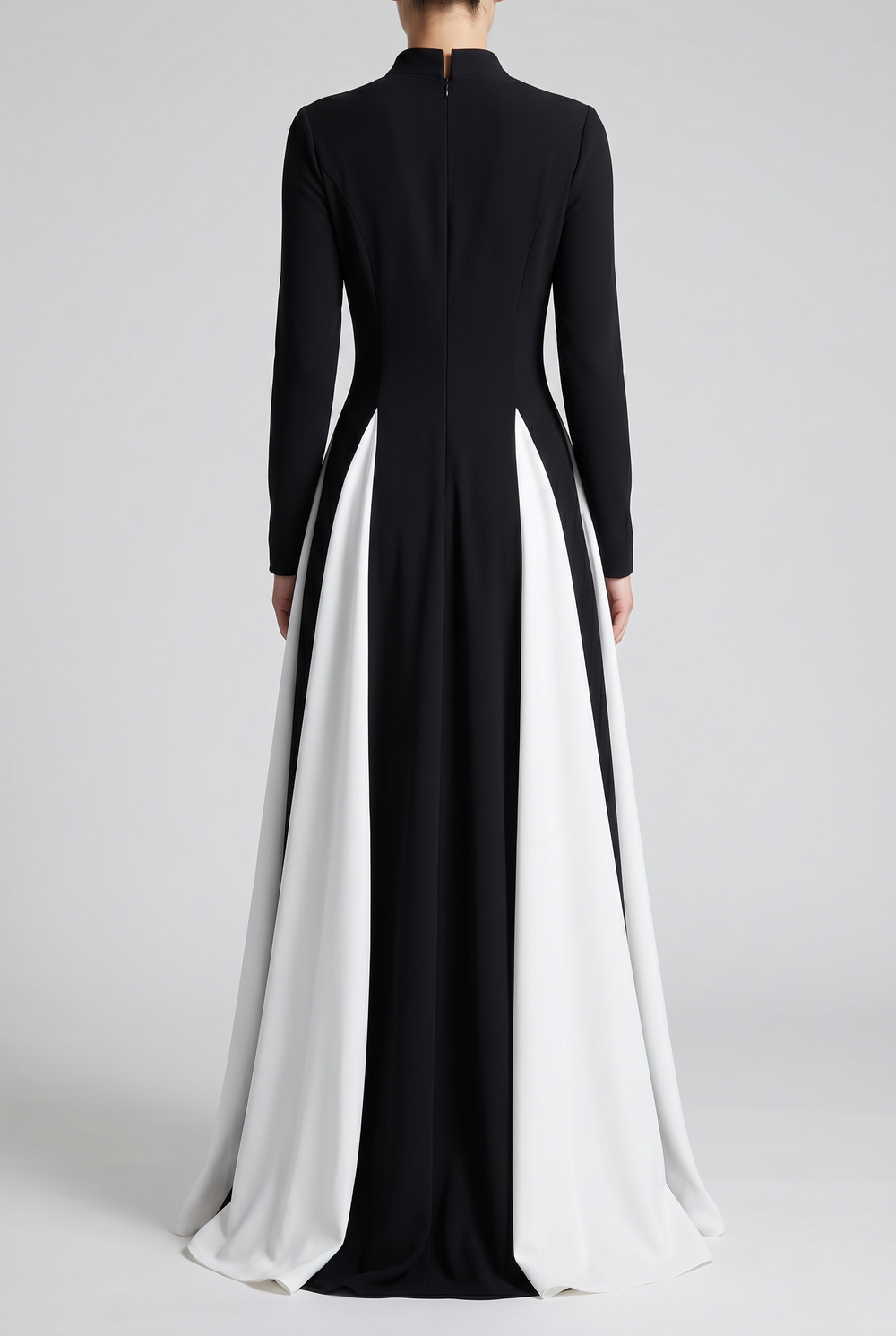Calantha | Color-Block Godet-Panel Evening Dress