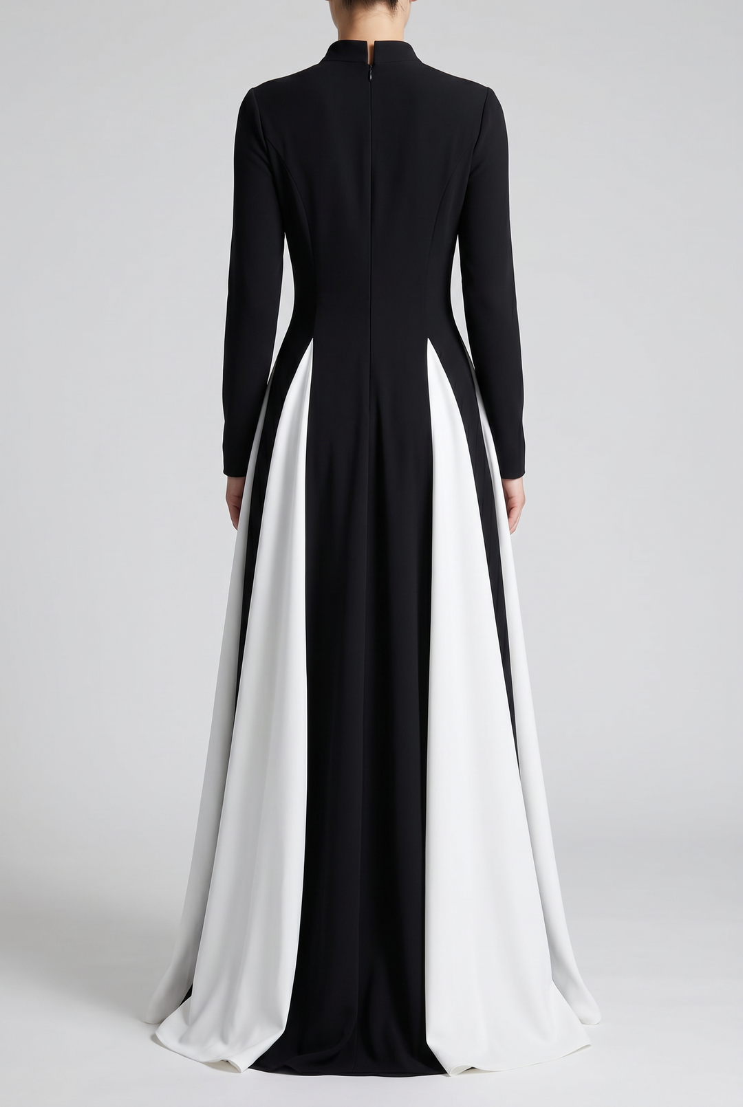 Calantha | Color-Block Godet-Panel Evening Dress